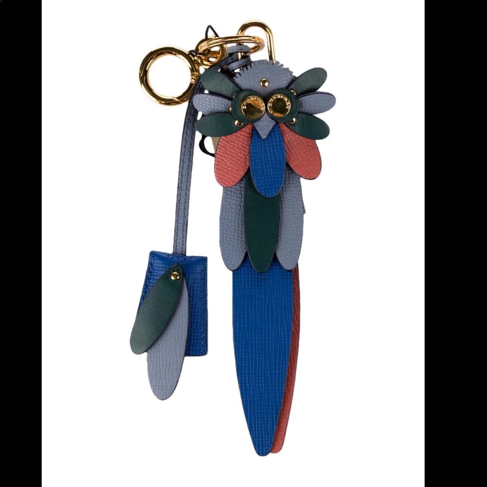 BURBERRY LEATHER OWL KEYCHAIN / BAG CHARM